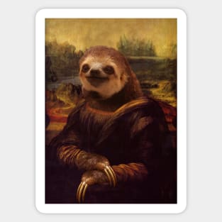 Sloth Mona Lisa - Print / Home Decor / Wall Art / Poster / Gift / Birthday / Sloth Lover Gift / Animal print Canvas Print Sticker